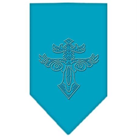 UNCONDITIONAL LOVE Warriors Cross Rhinestone Bandana Turquoise Large UN802859